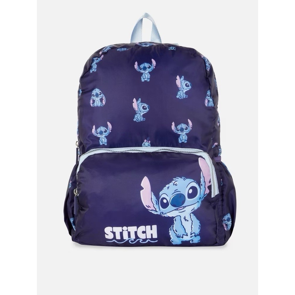 Disney Lilo And Stitch Blue Fold Up Backpack Primark Stitch Travel Bag